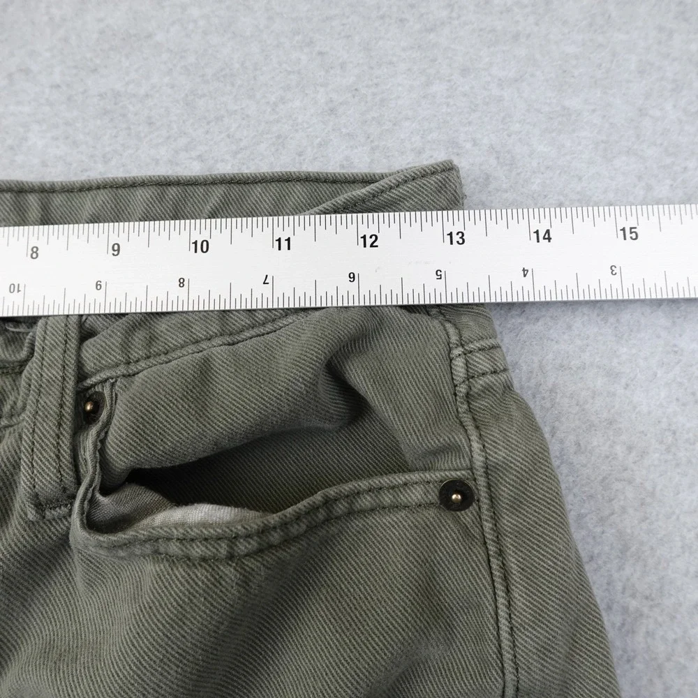 Women's High-Rise Wide Leg Jeans in Olive Green